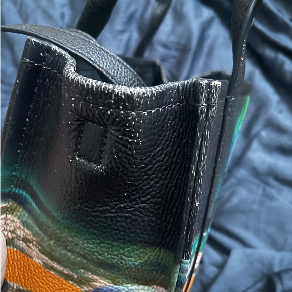 Marc Jacobs Black Multicolor Graphic \'THE TOTE BAG\' Leather Shoulder Tote main image 3